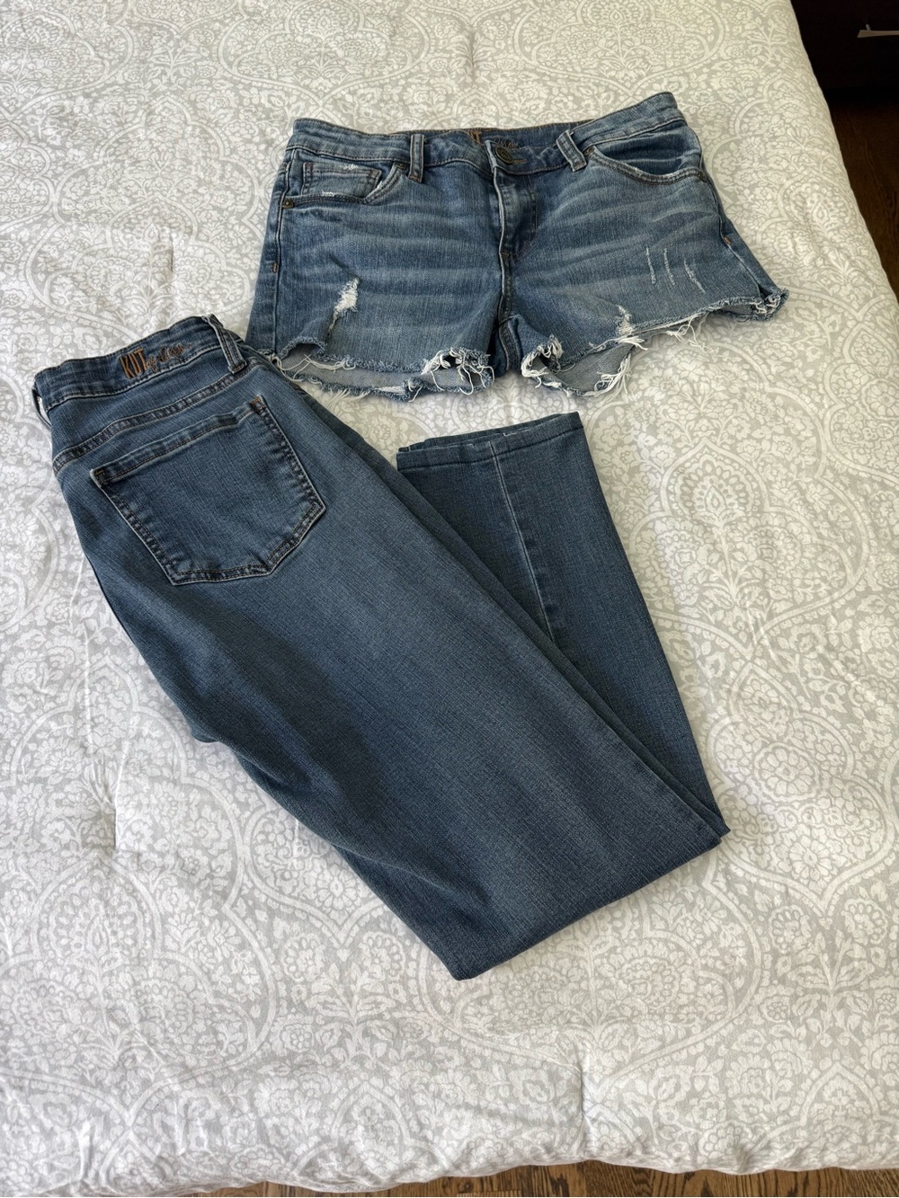 Kut from the Kloth Jeans and Short Set
